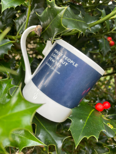 B in our Christmas inspiration is - our exclusive ‘Prussian Blue’ bone China  Beaker